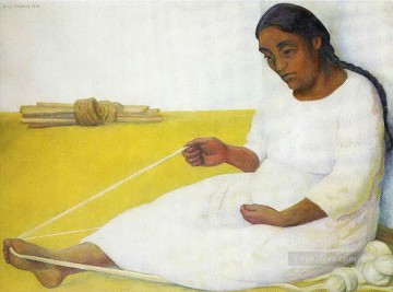 ディエゴ・リベラ Painting - インド紡績ディエゴ・リベラ
